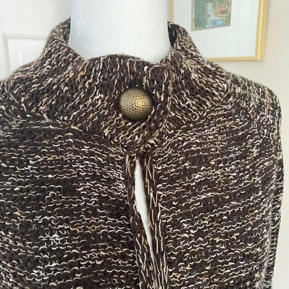 BCBG MaxArzria Brown Open Front Cardigan Sweater SZ XL